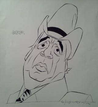 George Melly caricature